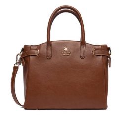 Torebka Beverly Hills Polo Club. Brązowe torebki klasyczne damskie Beverly Hills Polo Club, bez wzorów, bez dodatków. Za 269.99 zł.