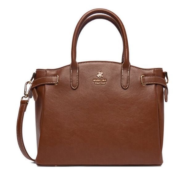 Torebka Beverly Hills Polo Club. Brązowe torebki klasyczne damskie Beverly Hills Polo Club, bez wzorów, bez dodatków. Za 269.99 zł.