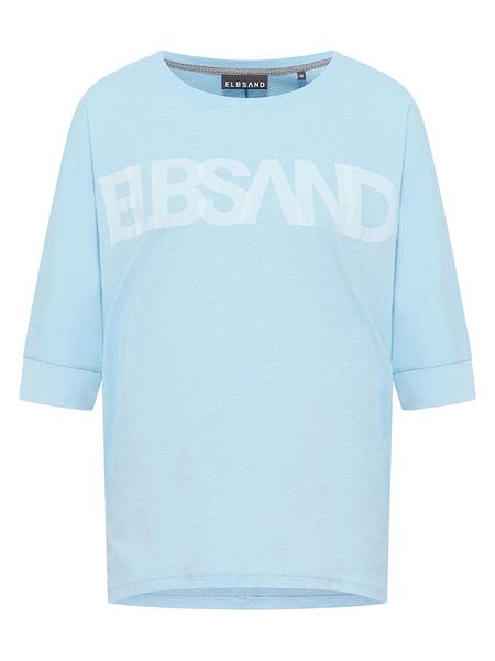 ELBSAND Koszulka "Imani" w kolorze błękitnym rozmiar: L. Niebieskie t-shirty damskie ELBSAND, l, bez wzorów, bez kołnierzyka. Za 100.28 zł.