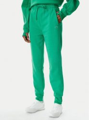 Lacoste Spodnie dresowe XF0343 Zielony Regular Fit. Zielone spodnie dresowe damskie Lacoste, bez wzorów, z bawełny. Za 439.99 zł.