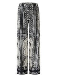 Miss Lagotte Spodnie w kolorze czarno-białym rozmiar: 40. Białe spodnie materiałowe damskie Miss Lagotte, bez wzorów, z materiału, z podwyższonym stanem. Za 126.99 zł.