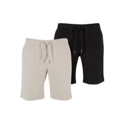 Szorty Urban Classics Stretch Twill (x2). Białe szorty męskie Urban Classics, z bawełny, bez kołnierzyka. Za 275.00 zł.