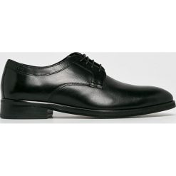 Joop! - Półbuty. Czarne buty wizytowe męskie Joop!, z materiału, z okrągłym noskiem, bez zapięcia. W wyprzedaży za 379.90 zł.