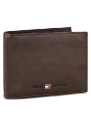 Tommy Hilfiger Portfel Johnson Cc Flap And Coin Pocket AM0AM00660/82566 Brązowy. Brązowe portfele męskie Tommy Hilfiger, bez wzorów, z nubiku. Za 219.99 zł.