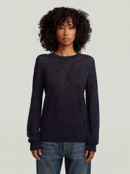 G-Star Sweter w kolorze granatowym rozmiar: S. Niebieskie swetry klasyczne damskie G-Star, s, bez kołnierzyka. Za 154.95 zł.