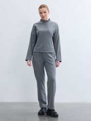 BGN Spodnie w kolorze szarym rozmiar: 40. Szare spodnie materiałowe damskie BGN, bez wzorów, z materiału. Za 70.57 zł.