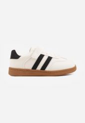 Beżowe Buty Sportowe Sneakersy ze Skórzaną Wkładką i Paskami Fyrora. Brązowe sukienki niemowlęce Born2be, bez wzorów, z dresówki, bez ramiączek. Za 89.99 zł.