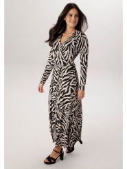 Aniston Sukienka w kolorze czarno-kremowym rozmiar: 40. Brązowe sukienki damskie Aniston, bez wzorów, bez kołnierzyka, bez ramiączek, maxi. Za 173.99 zł.