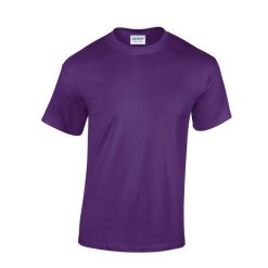 Ciężka Bawełniana Koszulka Unisex Dla Dorosłych. Fioletowe bluzki damskie Gildan, xl, bez wzorów, z bawełny, sportowe, bez kołnierzyka, bez ramiączek. Za 37.99 zł.