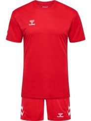 Zestaw koszulka + szorty Hummel Logo. Zielone bluzki sportowe damskie HUMMEL, bez wzorów, z bawełny, klasyczne, z standardowym stanem. Za 154.00 zł.