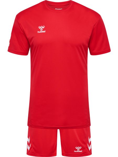 Zestaw koszulka + szorty Hummel Logo. Zielone bluzki sportowe damskie HUMMEL, bez wzorów, z bawełny, klasyczne, z standardowym stanem. Za 154.00 zł.