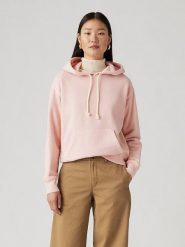 Levi´s Bluza w kolorze jasnoróżowym rozmiar: M. Różowe bluzy z kapturem damskie m, z bawełny. Za 136.13 zł.