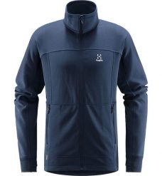 Męska Turystyka Bluza Lekka Oddychająca Haglöfs Betula Jacket. Niebieskie bluzy bez kaptura męskie Haglöfs, m, z tkaniny. Za 279.00 zł.