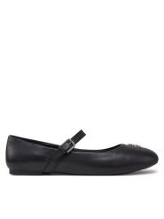 KARL LAGERFELD Baleriny Karo KL40121S Czarny. Czarne baleriny damskie Karl Lagerfeld, bez wzorów, ze skóry, bez obcasa. Za 449.99 zł.