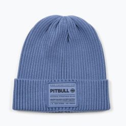 Czapka zimowa Pitbull Beanie Dock. Niebieskie czapki męskie PITBULL, na zimę, bez wzorów, z materiału, sportowe. Za 62.99 zł.