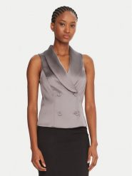 Rinascimento Kamizelka garniturowa CFC0124958003 Beżowy Slim Fit. Brązowe kamizelki damskie RINASCIMENTO, xs, z syntetyku. Za 469.99 zł.