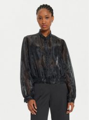 TWINSET Bluza 241TP2020 Czarny Loose Fit. Czarne bluzy bez kaptura damskie Twinset, z syntetyku. Za 529.99 zł.