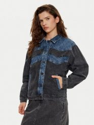 Mustang Kurtka jeansowa 1016012 Szary Loose Fit. Szare kurtki damskie Mustang, xl, bez wzorów, z bawełny, bez kaptura. Za 339.99 zł.