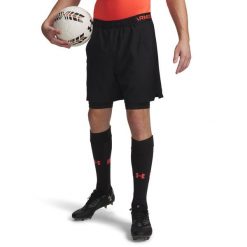 SPODENKI VANISH WOVEN 2-W-1 CZARNO-CZERWONE MĘSKIE. Białe szorty sportowe męskie Under Armour, m, z materiału, na fitness i siłownię. Za 234.75 zł.