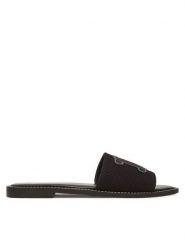Max Mara Klapki 2516521019600 Czarny. Czarne klapki damskie Max Mara, bez wzorów, z materiału, bez obcasa. Za 969.99 zł.
