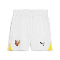 Młodzieżowe szorty RC Lens 24/25 PUMA White Black. Biała szorty męskie Puma, bez wzorów, ze lnu, młodzieżowe. W wyprzedaży za 154.90 zł.