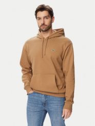 Lacoste Bluza SH8863 Brązowy jasny Relaxed Fit. Brązowe bluzy bez kaptura męskie Lacoste, m, z bawełny. Za 624.99 zł.
