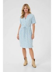 Kaffe Sukienka w kolorze błękitnym rozmiar: 40. Niebieskie sukienki damskie Kaffe, na imprezę, s, bez wzorów, z wiskozy, klasyczne, bez kołnierzyka, bez ramiączek, midi. Za 100.28 zł.