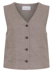 MOSS COPENHAGEN Kamizelka w kolorze jasnobrązowym rozmiar: S. Brązowe kamizelki damskie MOSS COPENHAGEN, s. Za 224.95 zł.