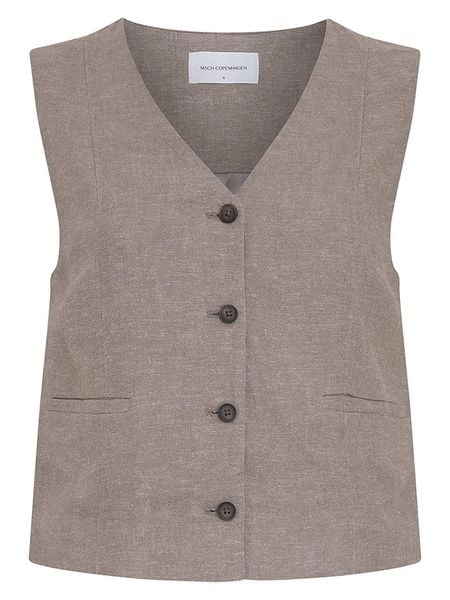 MOSS COPENHAGEN Kamizelka w kolorze jasnobrązowym rozmiar: S. Brązowe kamizelki damskie MOSS COPENHAGEN, s. Za 224.95 zł.