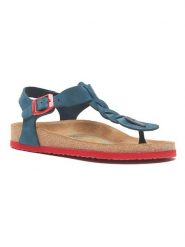 Comfortfusse Skórzane sandały w kolorze niebiesko-czerwonym rozmiar: 41. Czerwone sandały damskie Comfortfusse, bez wzorów, z nubiku, bez obcasa. Za 285.49 zł.