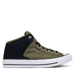 Trampki Converse. Zielone trampki i tenisówki męskie Converse, bez wzorów, bez zapięcia. Za 329.99 zł.