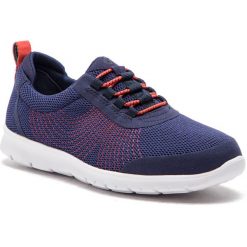 Półbuty CLARKS - Step Allenabay 261375064 Navy Textille. Niebieskie półbuty damskie Clarks, bez wzorów, z materiału, bez obcasa, na płaskiej podeszwie. W wyprzedaży za 179.00 zł.