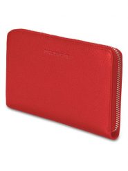 Moleskine Skórzany portfel w kolorze czerwonym - 9 x 12 cm rozmiar: onesize. Czerwone portfele męskie Moleskine, bez wzorów, z materiału. Za 241.56 zł.