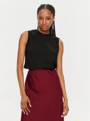 Calvin Klein Bluzka K20K207289 Czarny Regular Fit. Czarne bluzki damskie CALVIN KLEIN, bez wzorów, z syntetyku, bez ramiączek. Za 259.99 zł.