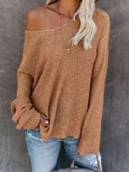 LA Angels Sweter w kolorze jasnobrązowym rozmiar: L. Brązowe swetry klasyczne damskie LA Angels, l, z bawełny, bez kołnierzyka. Za 149.31 zł.