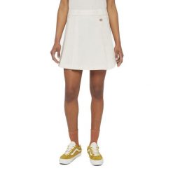 Spodnie Dickies Model Elizaville Skirt W Kolor Beżowy. Brązowe spódniczki damskie Dickies, bez wzorów, z tkaniny. W wyprzedaży za 127.40 zł.