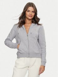 Guess Jeans Bluza W4YQ03 KC811 Szary Regular Fit. Szare bluzy bez kaptura damskie Guess Jeans, s, z bawełny. Za 299.99 zł.