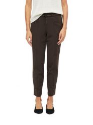 S.Oliver BLACK LABEL spodnie z niskim stanem Kobiety brązowy, 34. Brązowe spodnie materiałowe damskie s.Oliver Black Label, bez wzorów, z obniżonym stanem. Za 379.95 zł.