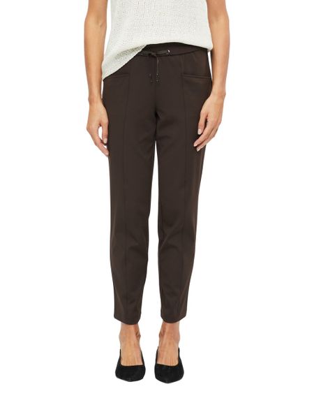 S.Oliver BLACK LABEL spodnie z niskim stanem Kobiety brązowy, 34. Brązowe spodnie materiałowe damskie s.Oliver Black Label, bez wzorów, z obniżonym stanem. Za 379.95 zł.