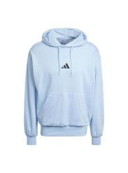 Bluza męska adidas Essentials Feelcozy Hoodie. Niebieskie bluzy sportowe męskie Adidas, bez wzorów, z bawełny, klasyczne, bez kołnierzyka, bez ramiączek. Za 166.99 zł.