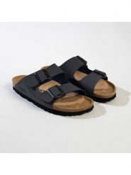 BACKSUN Klapki "Bali" w kolorze antracytowym rozmiar: 40. Czarne klapki damskie Backsun, bez wzorów, bez obcasa. Za 130.99 zł.