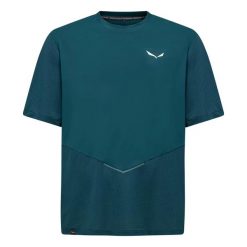 T-shirt Salewa Pedroc Dry'Ton Hybrid. Niebieskie t-shirty męskie Salewa, l, bez wzorów, bez kołnierzyka. Za 259.99 zł.