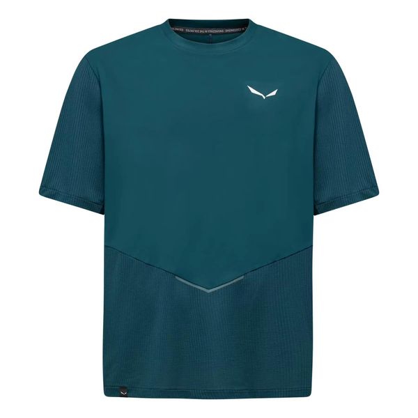 T-shirt Salewa Pedroc Dry'Ton Hybrid. Niebieskie t-shirty męskie Salewa, l, bez wzorów, bez kołnierzyka. Za 259.99 zł.
