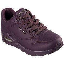 Buty sportowe damskie Skechers Stand On Air. Fioletowe buty sportowe na co dzień damskie Skechers, bez wzorów, ze skóry ekologicznej. Za 490.00 zł.