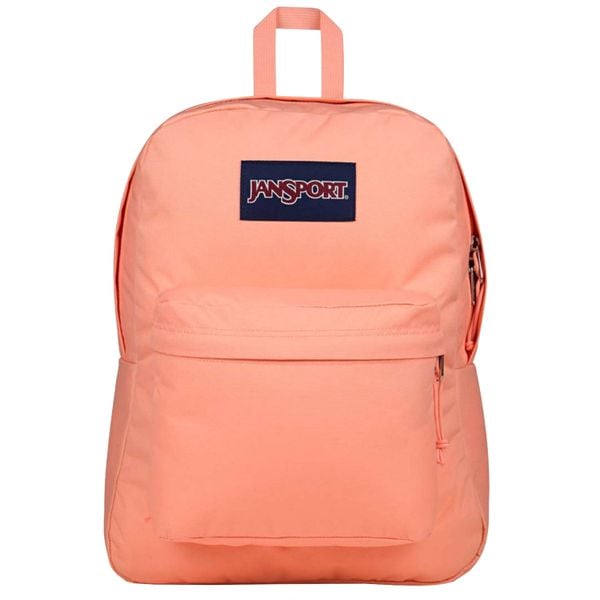 Plecak sportowo-turystyczny damski Superbreak Backpack pojemność 26 L. Brązowe plecaki damskie JanSport, bez wzorów, z materiału, sportowe. Za 119.99 zł.
