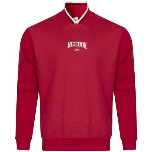 Bluza sportowa męska Reebok Cl Var Ft Crew. Czerwone bluzy bez kaptura męskie Reebok, m, z bawełny. Za 177.00 zł.