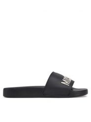 LOVE MOSCHINO Klapki JA28052G1MI14000 Czarny. Czarne klapki damskie Love Moschino, bez wzorów, z tworzywa sztucznego, bez obcasa. Za 299.99 zł.