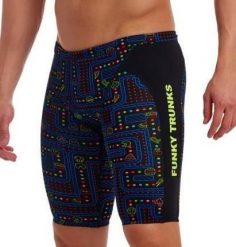 Spodenki do pływania Jammery Funky Trunks Chomp Chomp. Czarne kąpielówki męskie FUNKY TRUNKS, l, bez wzorów, z elastanu, do pływania. Za 199.00 zł.