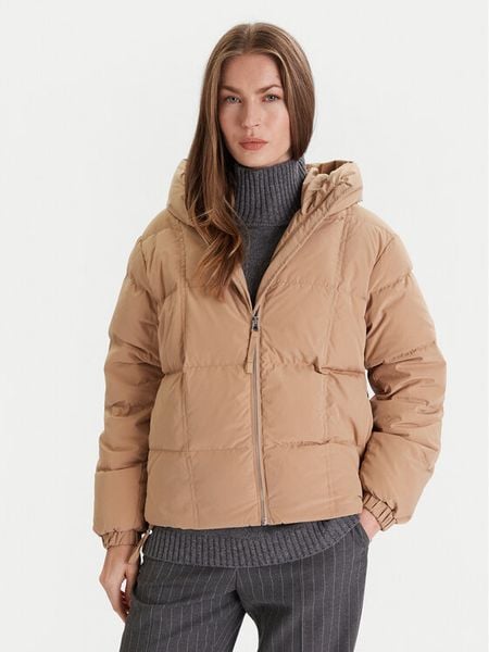 United Colors Of Benetton Kurtka puchowa 22T6DN086 Beżowy Regular Fit. Brązowe kurtki damskie United Colors Of Benetton, s, bez wzorów, z puchu, bez kaptura. Za 659.99 zł.
