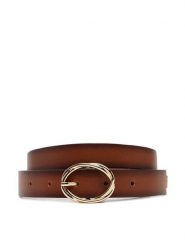 Tommy Hilfiger Pasek Damski Th Chic 2.5 Burnished AW0AW17252 Brązowy. Brązowe paski damskie Tommy Hilfiger, bez wzorów, ze skóry. Za 139.99 zł.